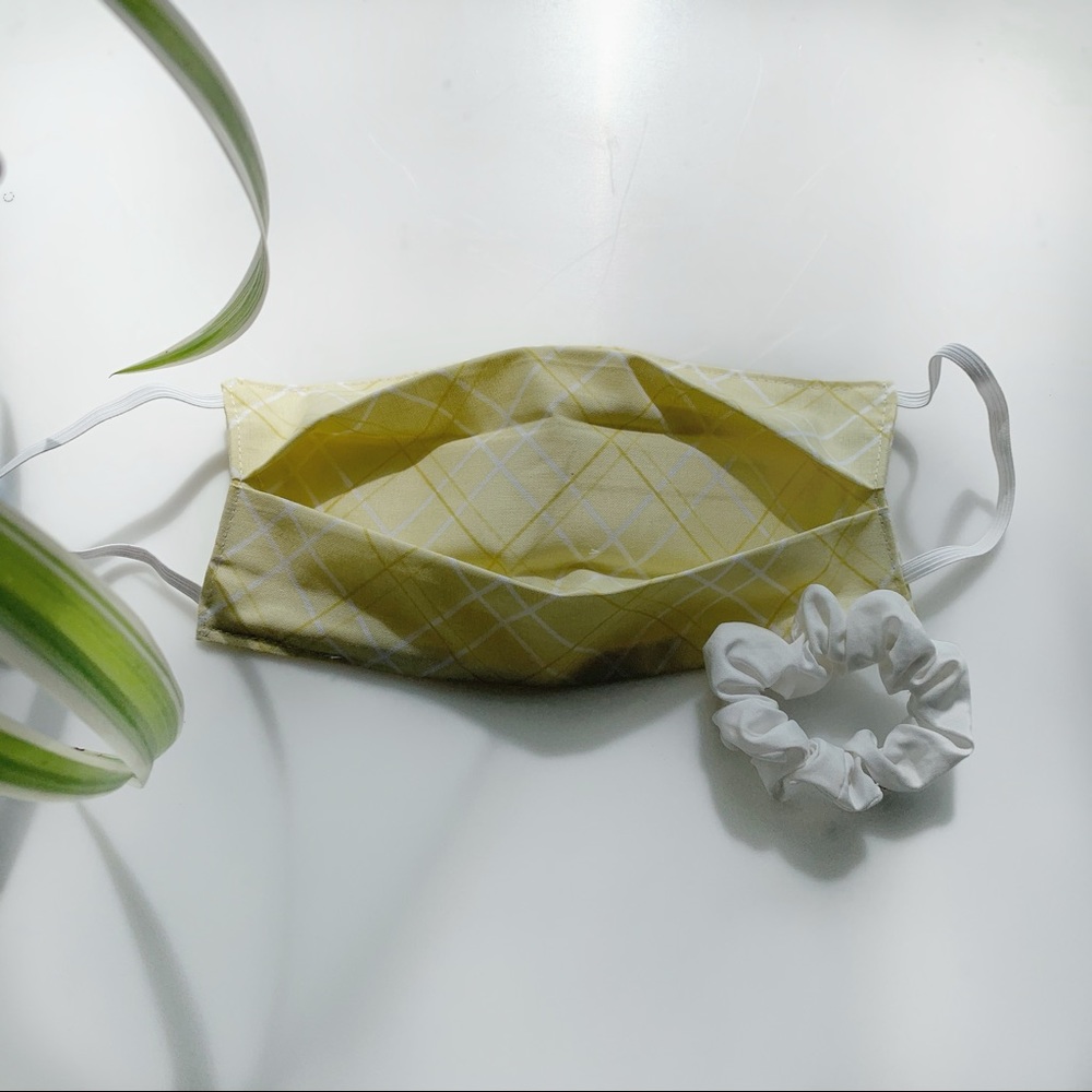 Pastel Yellow Face Mask
